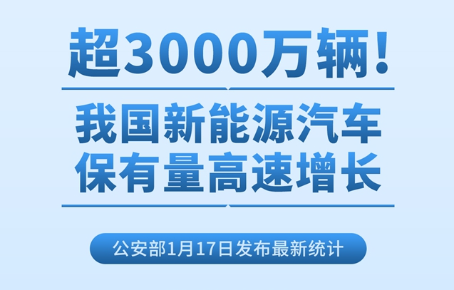 超3000萬輛！我國新能源汽車保有量高速增長